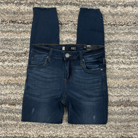 KUT From The Kloth Connie Ankle Skinny Jeans Sz 0 NWT | KUT Ankle Skinny Jeans - - Picture 1 of 13